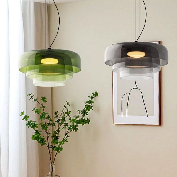 FjordLumen pendellampe i glas — varmt LED-lys, norsk håndværksdesign - Desfino