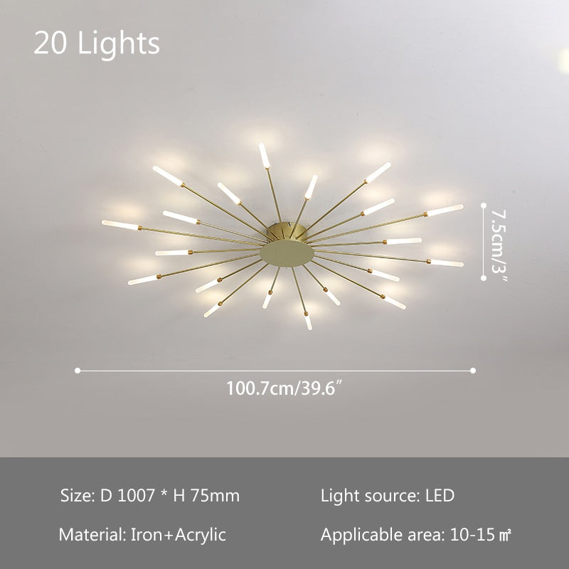 Fireworks Swirl Ceiling Light for Living Room | Desfino