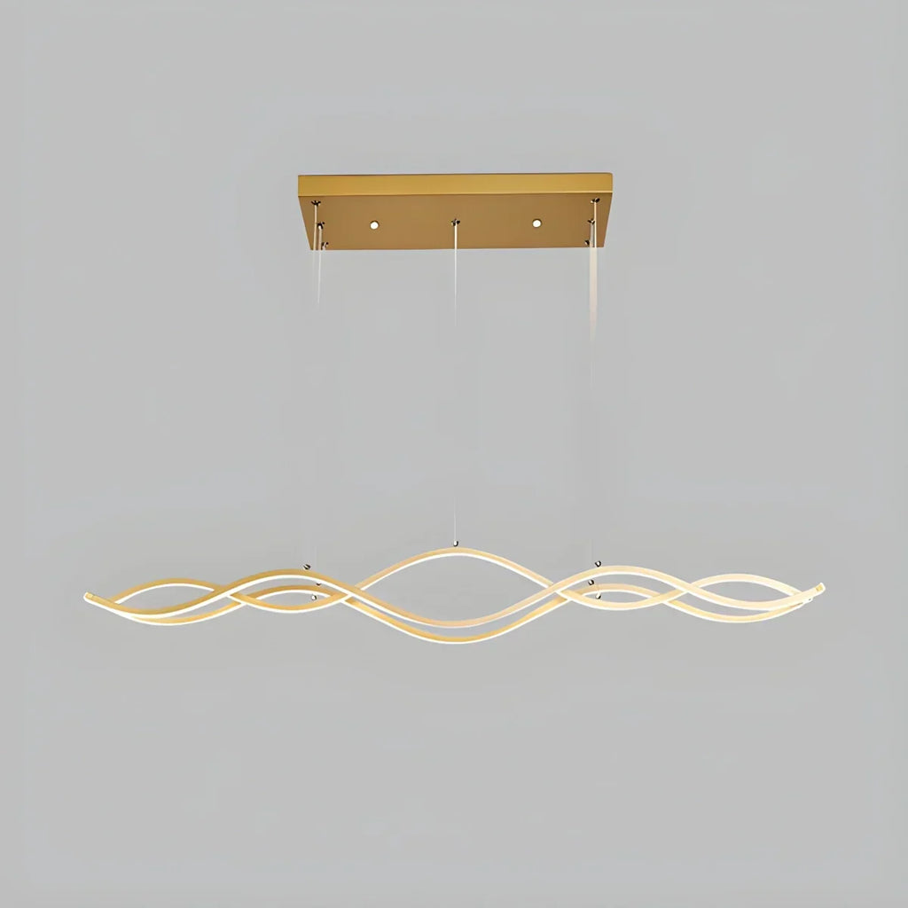 Nordic Minimalist Wave Long Pendant Light | Desfino