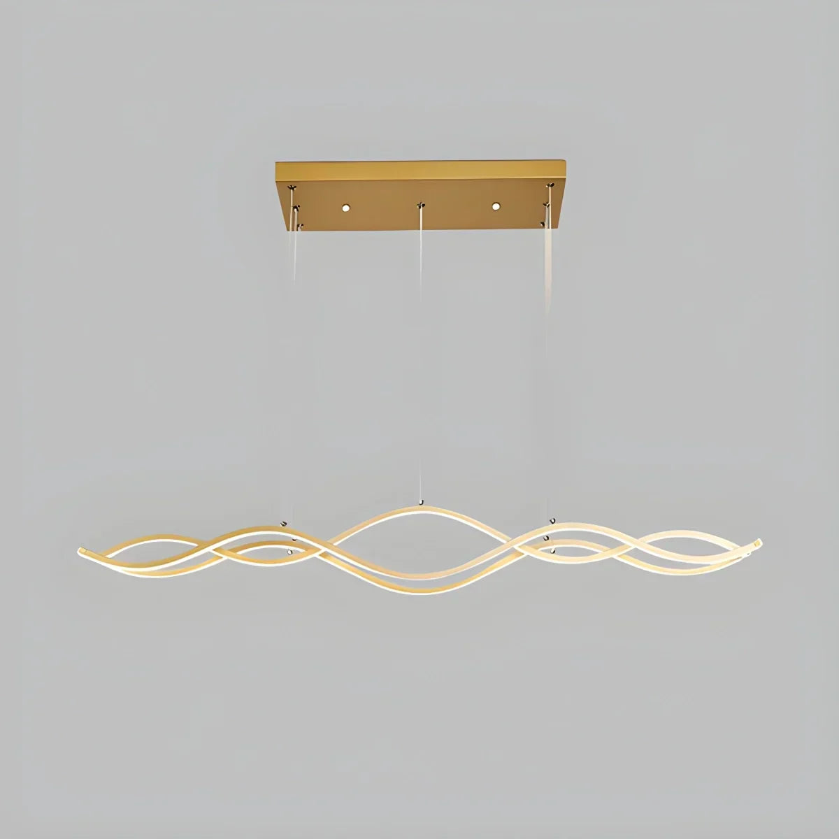 Nordic Minimalist Wave Long Pendant Light | Desfino