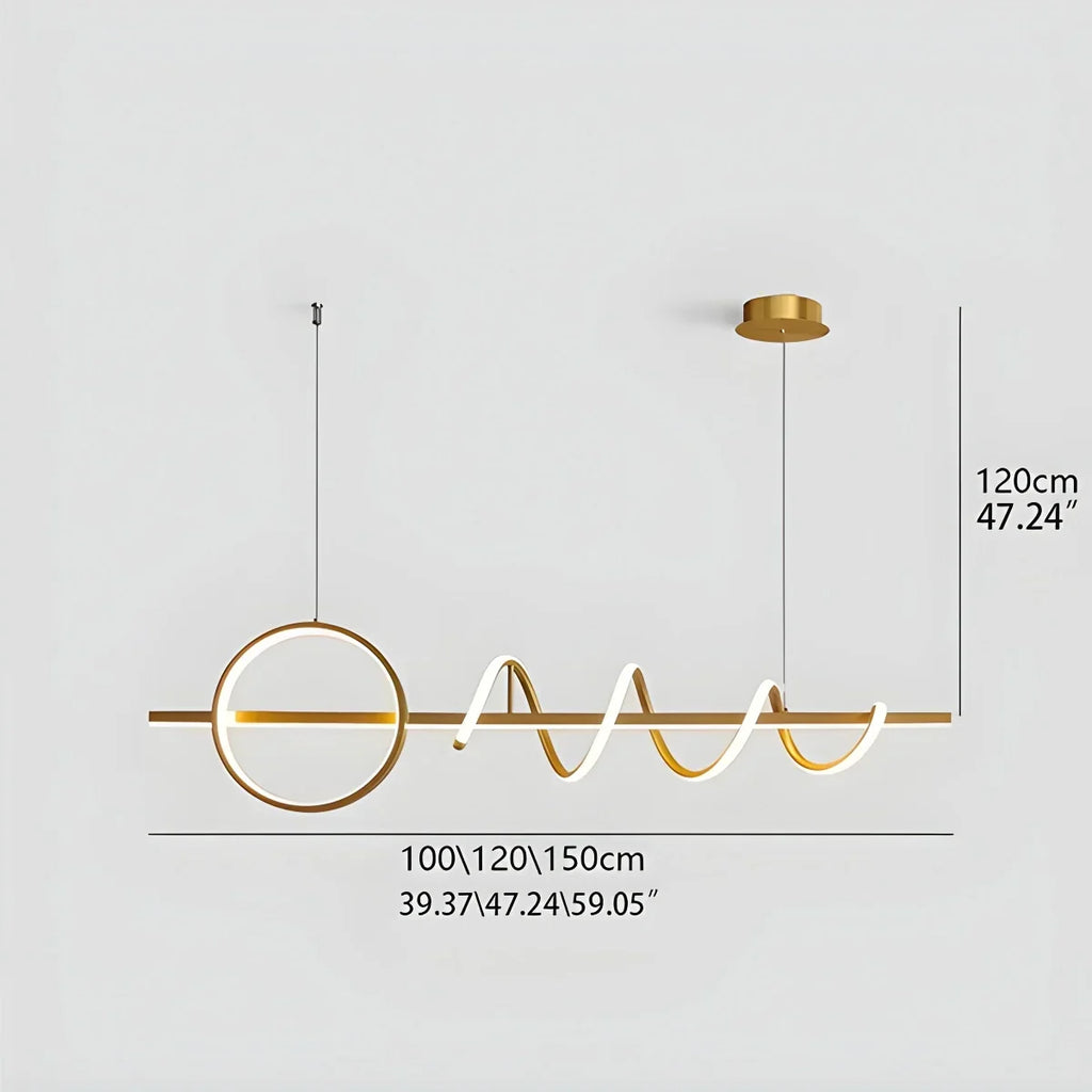 LED Minimalist Long Pendant Light for Kitchen Island | Desfino