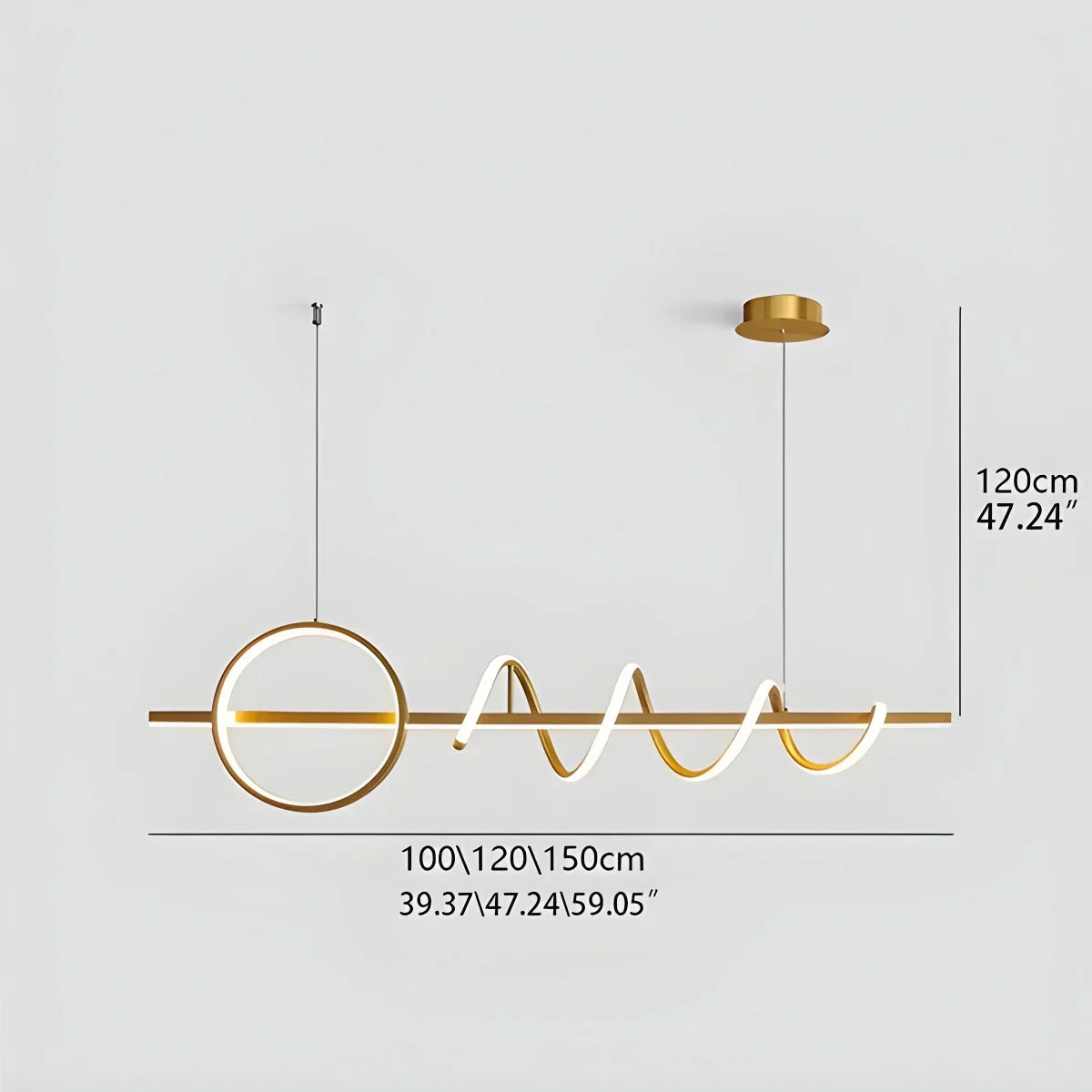 LED Minimalist Long Pendant Light for Kitchen Island | Desfino