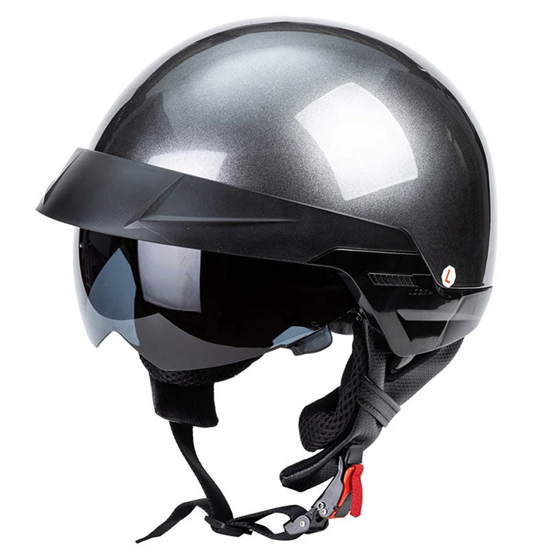 Casque de moto cruiser à visage ouvert, 1080 g — Doublure amovible - Desfino