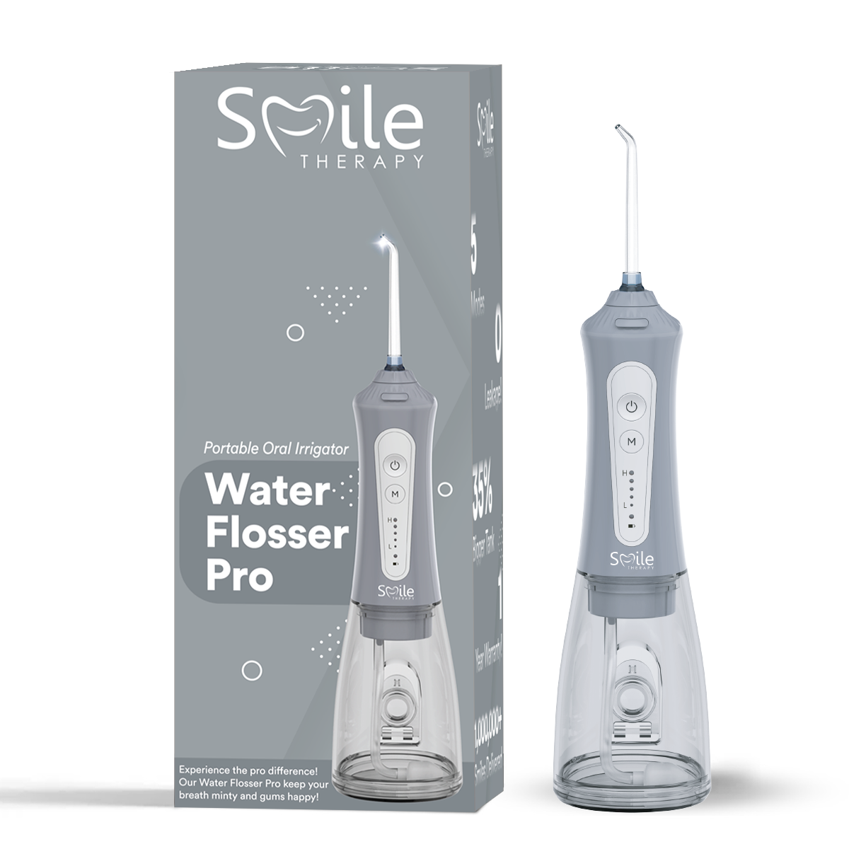 Pro 电动冲牙器 — 每分钟 1200 次脉冲，300ml 水箱，5 种模式 | Desfino