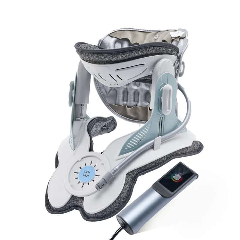 Nafukovací trakční límec na krk — 8 vzduchových komor a ergonomická podpora pro protažení v úhlu 26°