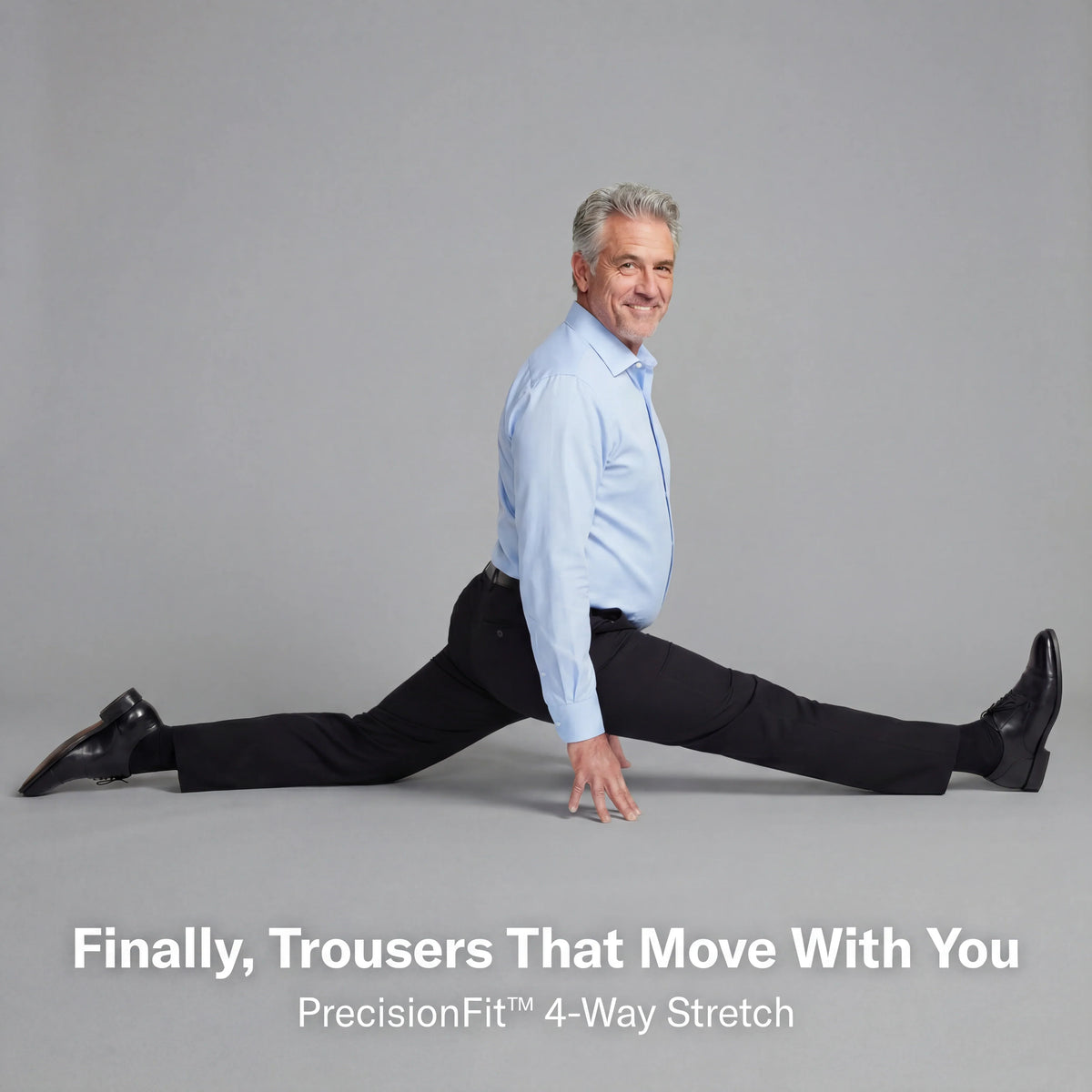 FormaFlex Precision Trousers — Wrinkle-Resistant 4-Way Stretch Dress Pants