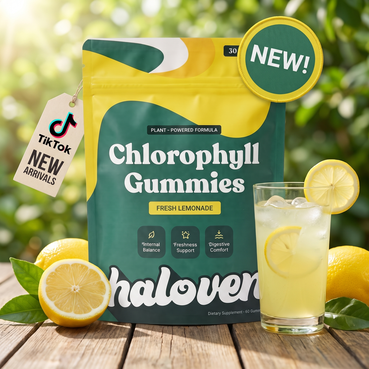 Mint Chlorophyll Gummies — Fresh Breath, Body Freshness & Gut Wellness - Desfino