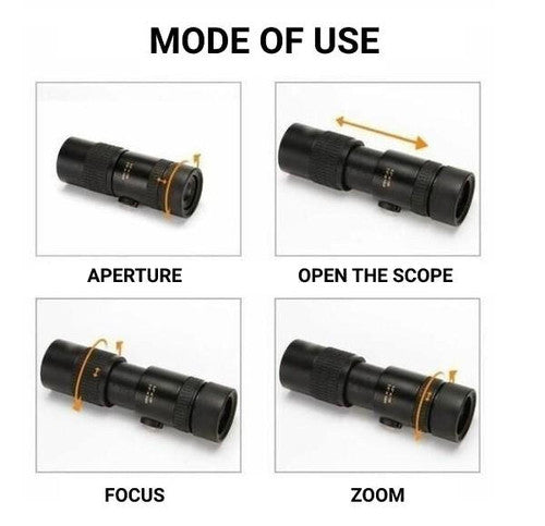 Monocular impermeabil Kirrea 10x pentru observarea păsărilor și drumeții - Desfino