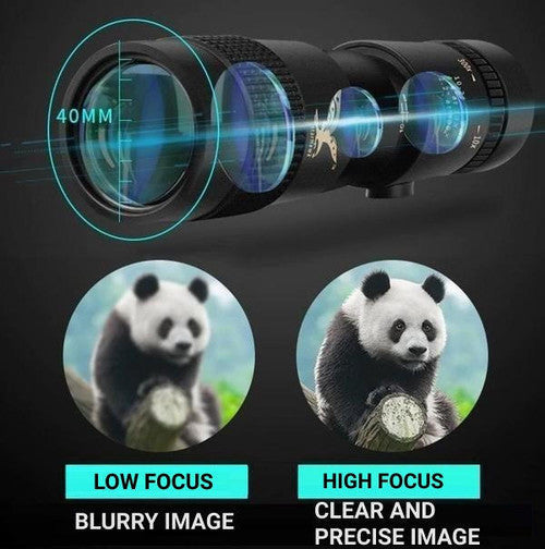 Monocular impermeabil Kirrea 10x pentru observarea păsărilor și drumeții - Desfino