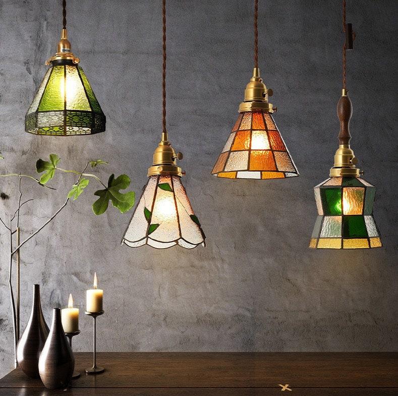 Mirella LED-függőlámpa — vintage ólomüveg, 4 W-os izzóval - Desfino