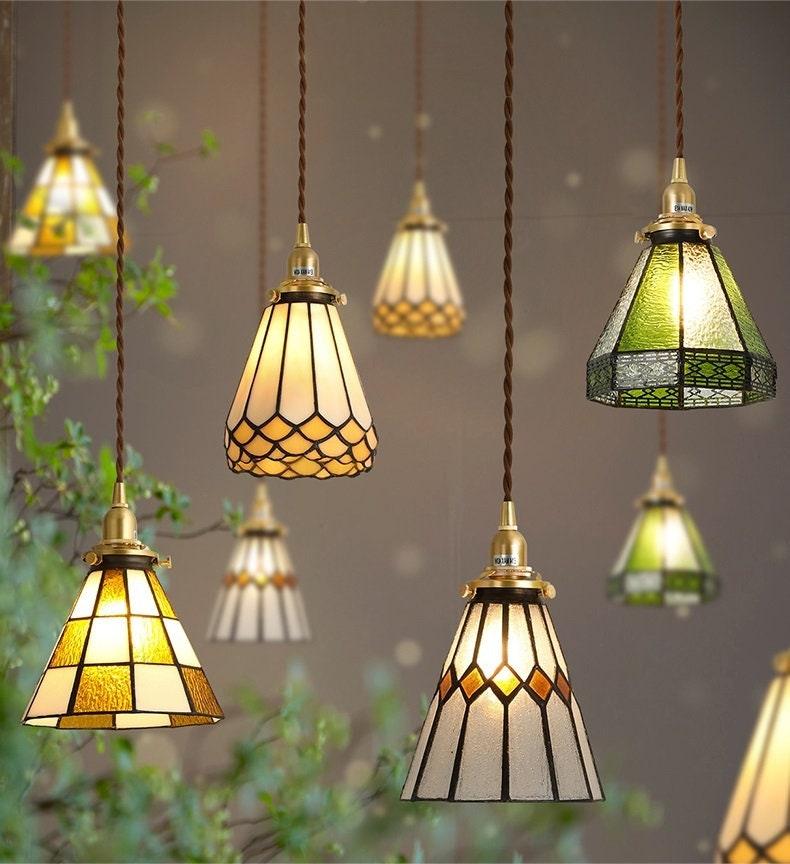 Mirella LED-függőlámpa — vintage ólomüveg, 4 W-os izzóval - Desfino