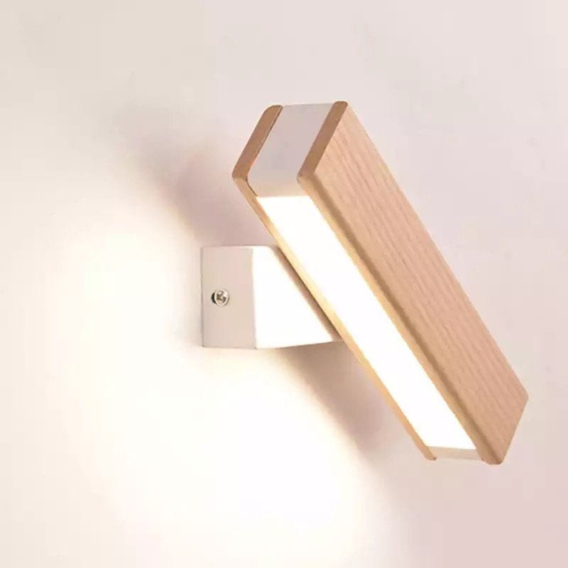 Applique LED da comodino in legno di frassino NordiGlow — Girevole, dimmerabile - Desfino