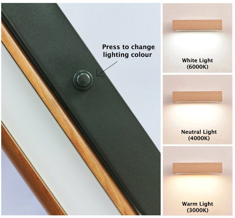 Applique LED da comodino in legno di frassino NordiGlow — Girevole, dimmerabile - Desfino