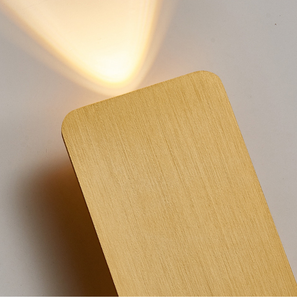 Obdélníková nástěnná LED lampa LumaRect — teplé interiérové osvětlení - Desfino