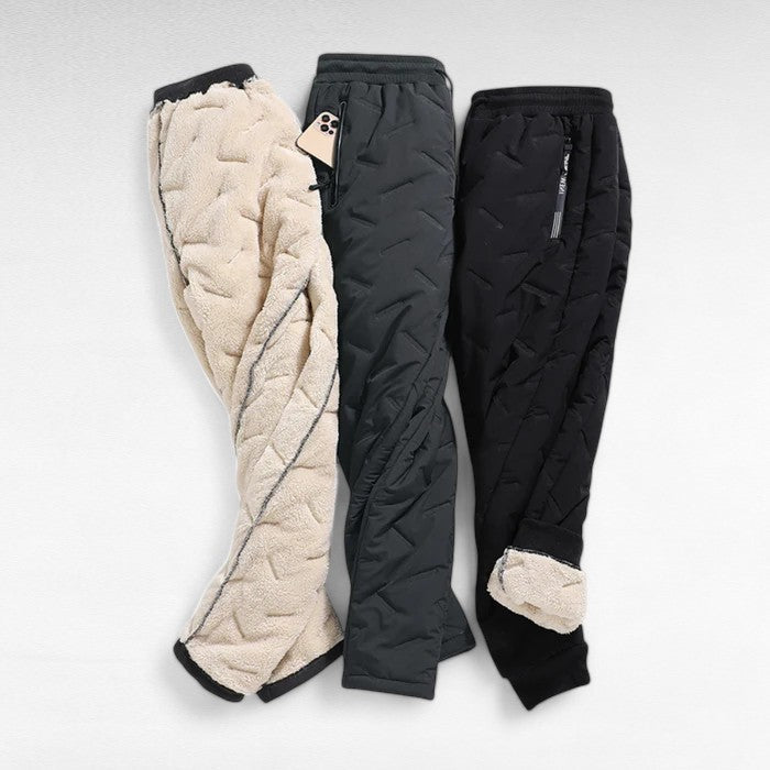 Pantaloni cargo unisex ThermaRidge, impermeabili, căptușiți cu fleece - Desfino