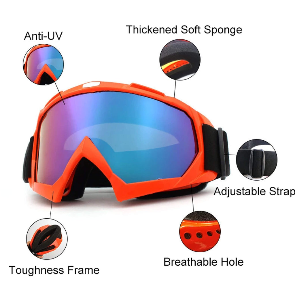 SummitVue-ski- en snowboardbril voor dames en heren, 18.5 x 5.7 cm - Desfino
