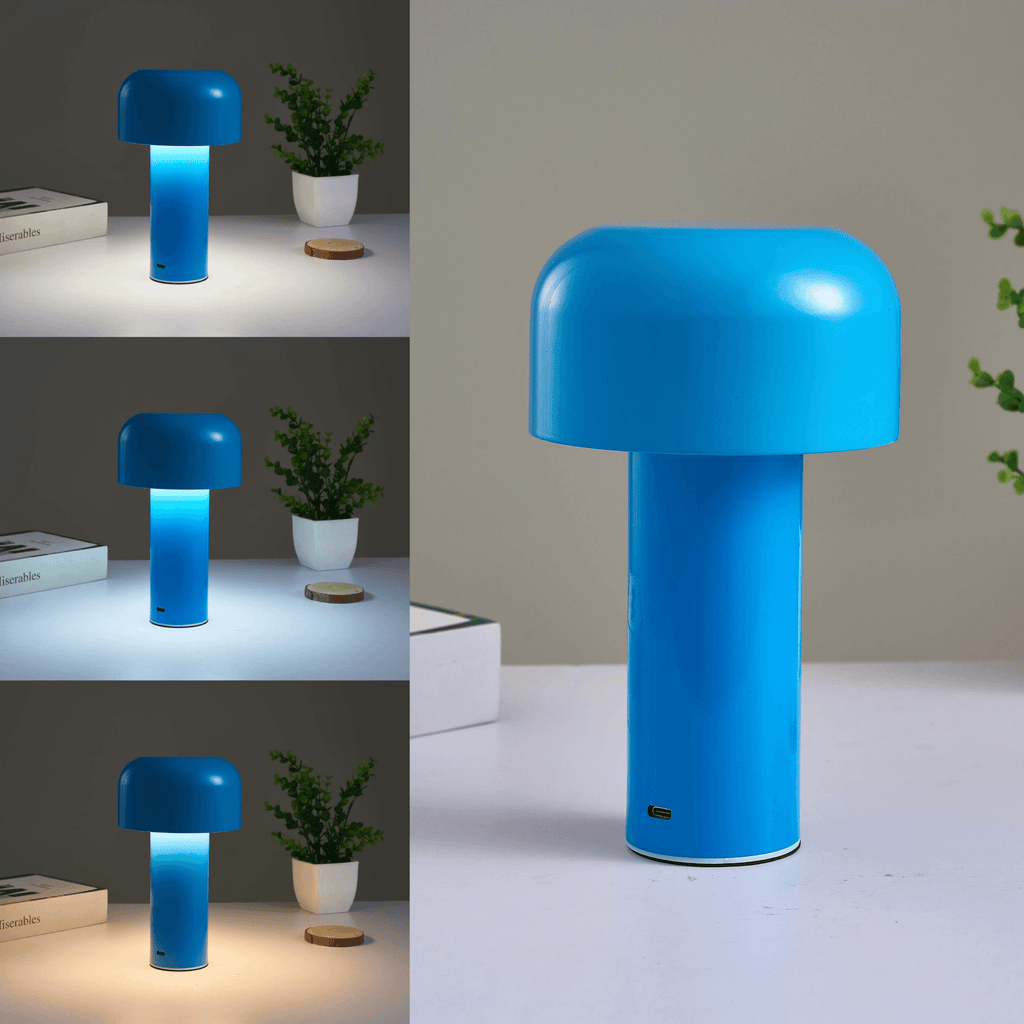 Lampe de table champignon sans fil rechargeable LumiMush — design moderne | Desfino