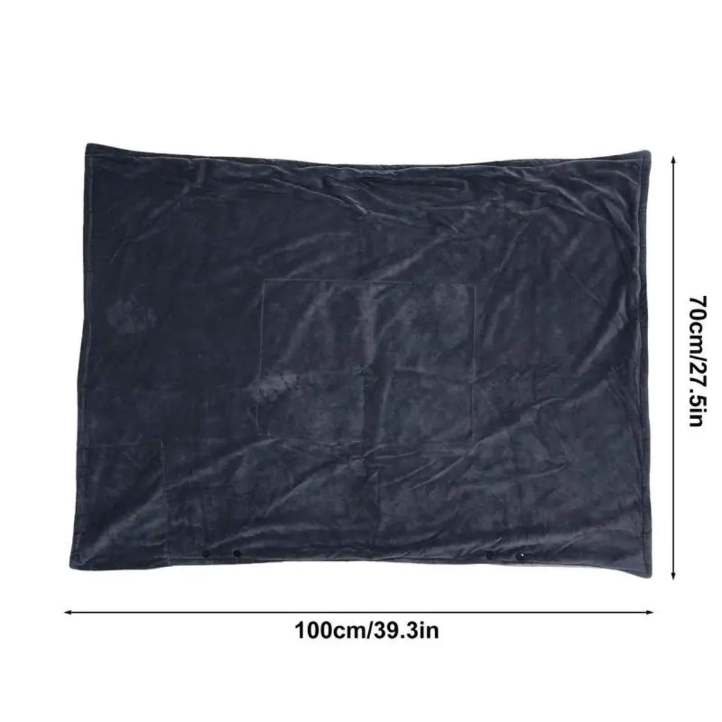 ThermaWear-akkulämmitteinen fleeceponchopeitto — 3 lämpöasetusta, USB-yhteensopiva - Desfino