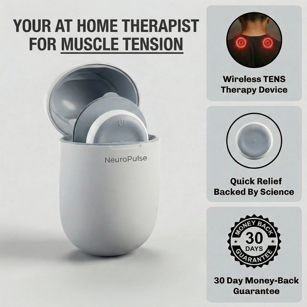 Estimulador muscular TENS sem fios — 6 modos, 16 níveis de intensidade - Desfino
