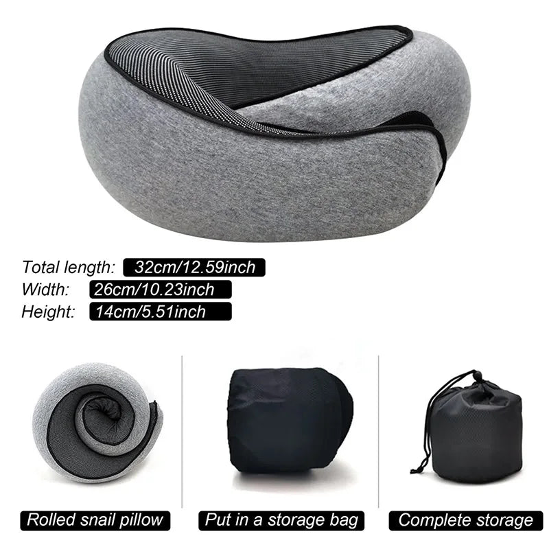 Pernă de călătorie pentru gât JetGlide — design conturat pentru susținere