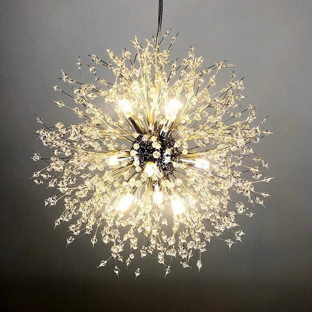 Asterra Crystal Dandelion Pendant Ceiling Light — Adjustable LED Strip - Desfino
