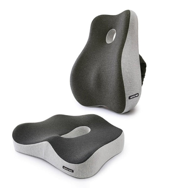 Cojín de asiento de espuma viscoelástica NovaLum — Soporte ergonómico lumbar y coccígeo - Desfino