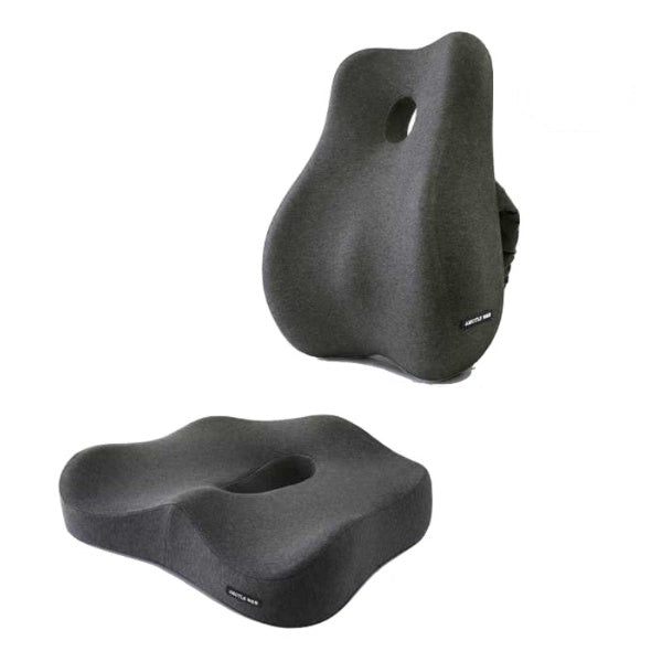 Cojín de asiento de espuma viscoelástica NovaLum — Soporte ergonómico lumbar y coccígeo - Desfino