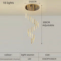 Orabella Modern LED Crystal Chandelier — Elongated Faceted Accents - Desfino
