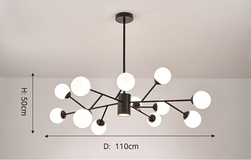 Marlow Bubble Chandelier — 30 cm Adjustable Hanging Pole - Desfino