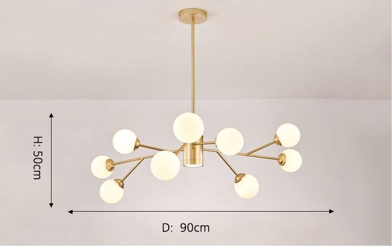 Marlow Bubble Chandelier — 30 cm Adjustable Hanging Pole - Desfino