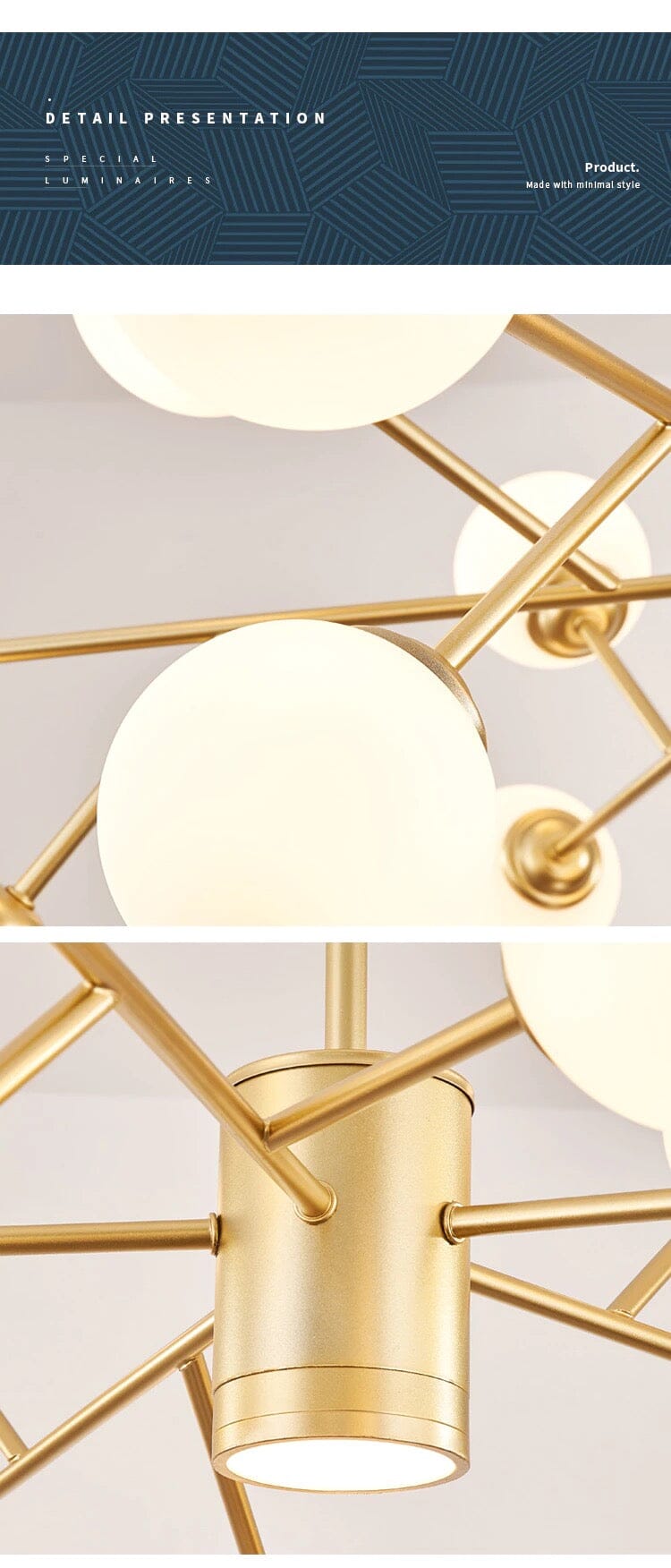 Marlow Bubble Chandelier — 30 cm Adjustable Hanging Pole - Desfino