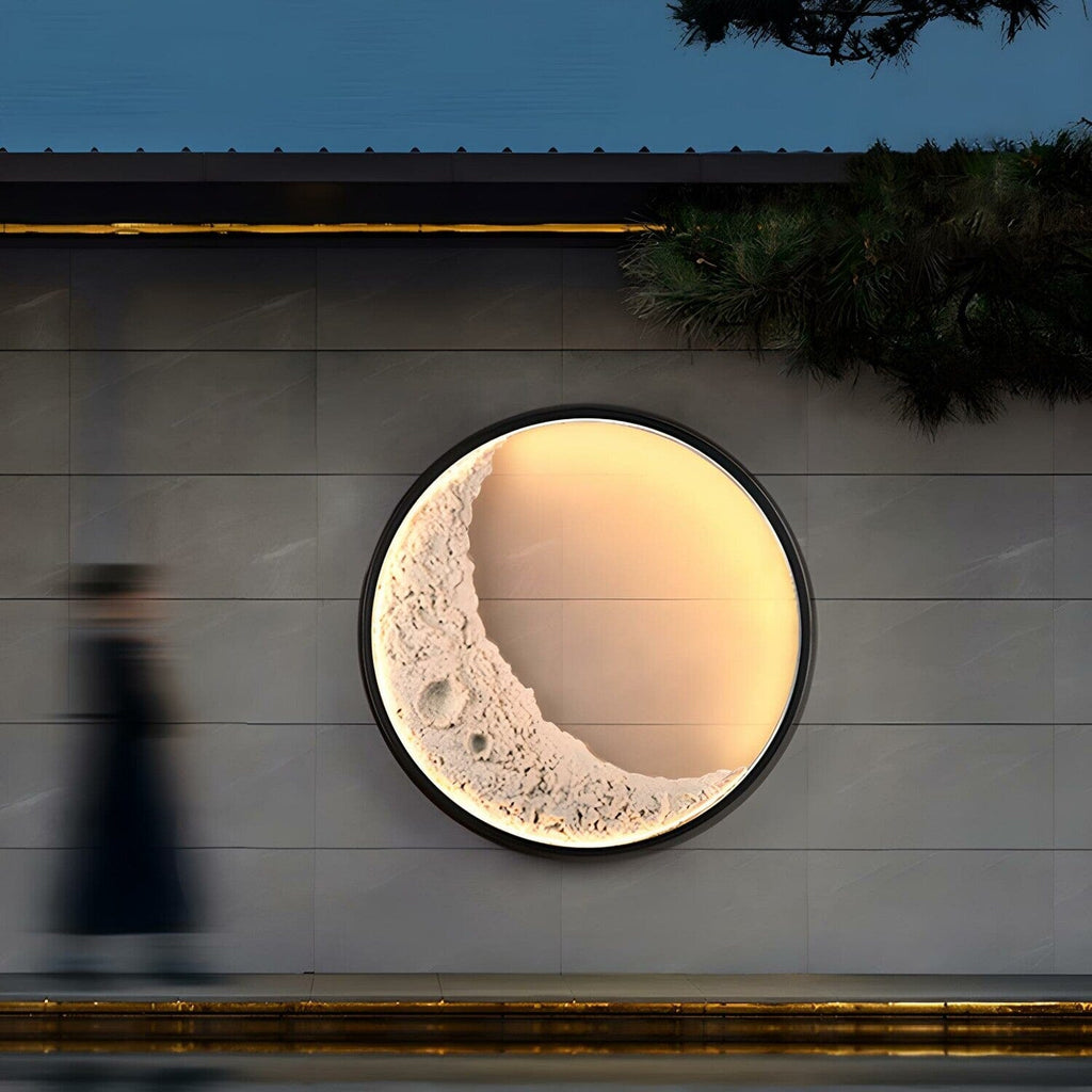 Aplique de pared contemporáneo en forma de media luna