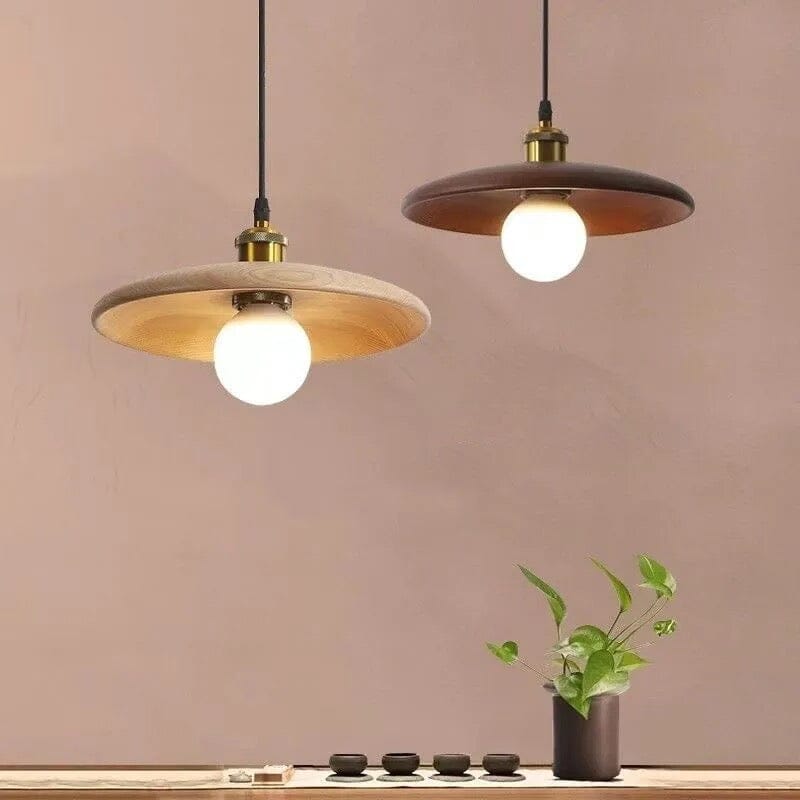 Lumină suspendată din lemn de stejar nordic LumaNord — design cu o strălucire caldă - Desfino