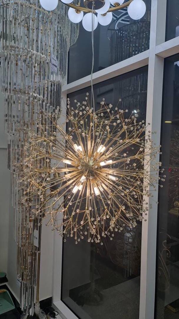 Asterra Crystal Dandelion Pendant Ceiling Light — Adjustable LED Strip - Desfino