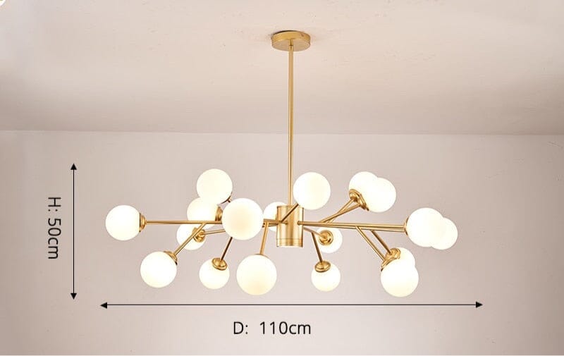 Marlow Bubble Chandelier — 30 cm Adjustable Hanging Pole - Desfino