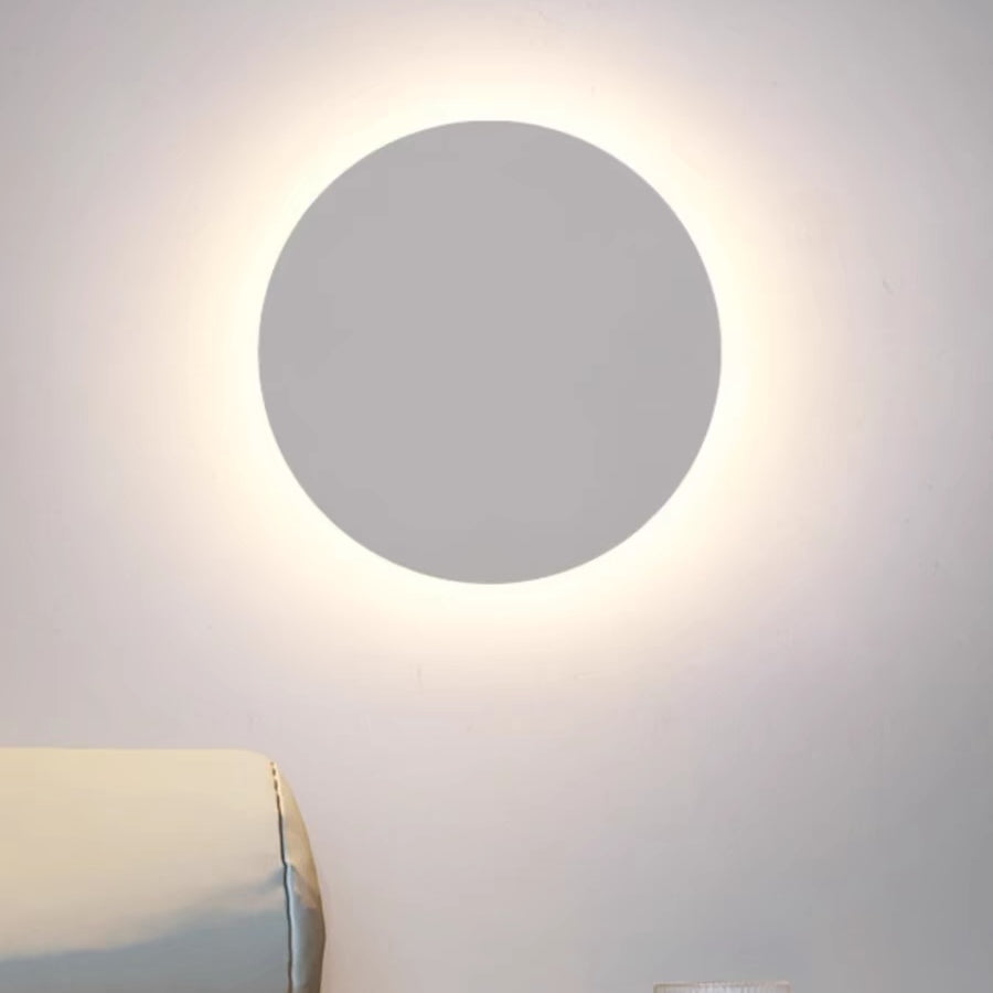 AeroLume Applique murale d’extérieur LED ronde, noire et blanche - Desfino