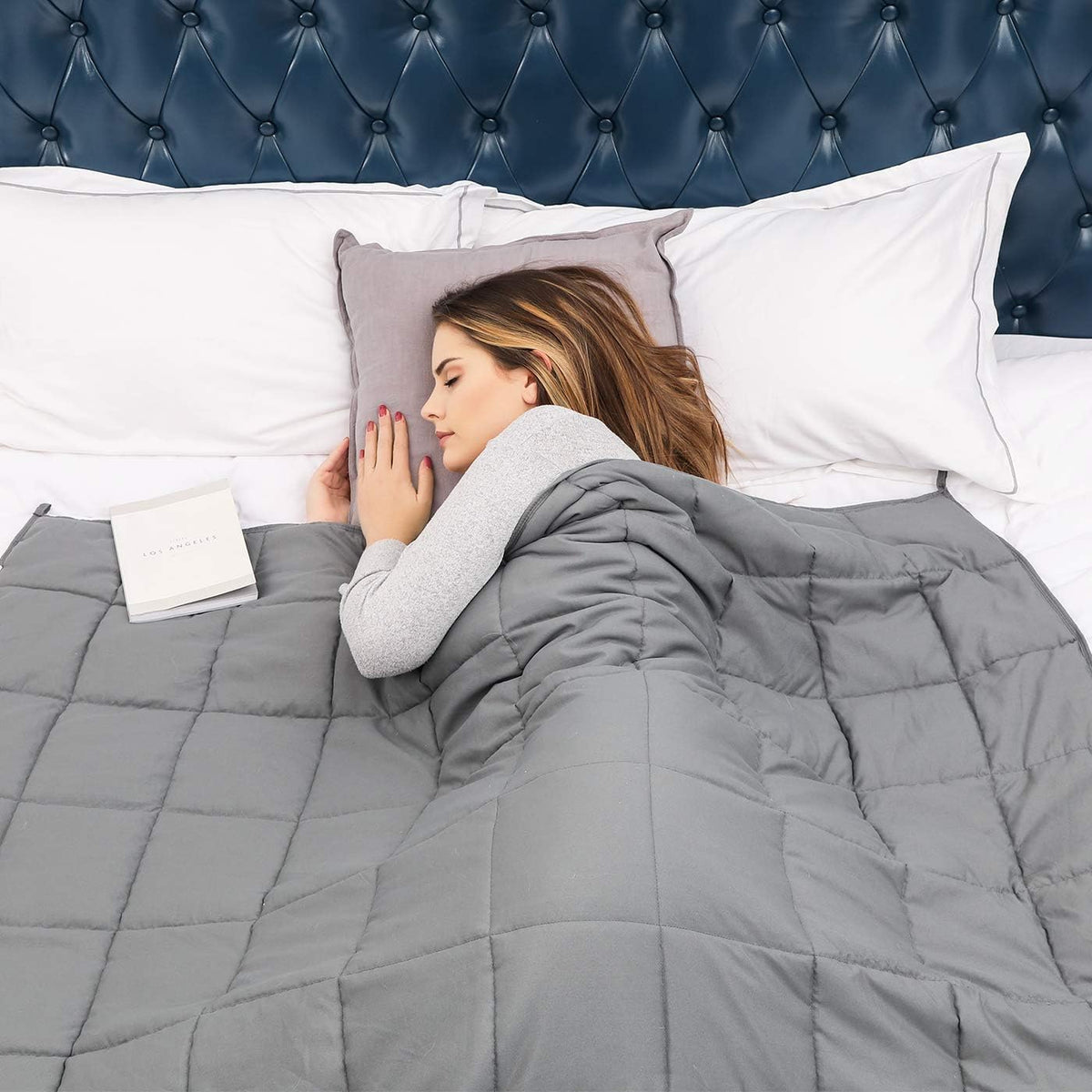 Manta con peso CalmNest — soporte de presión táctil profunda distribuida uniformemente - Desfino