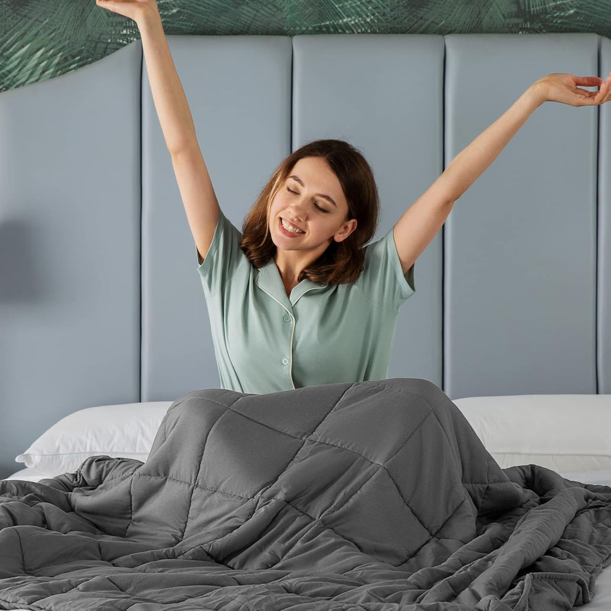 Manta con peso CalmNest — soporte de presión táctil profunda distribuida uniformemente - Desfino