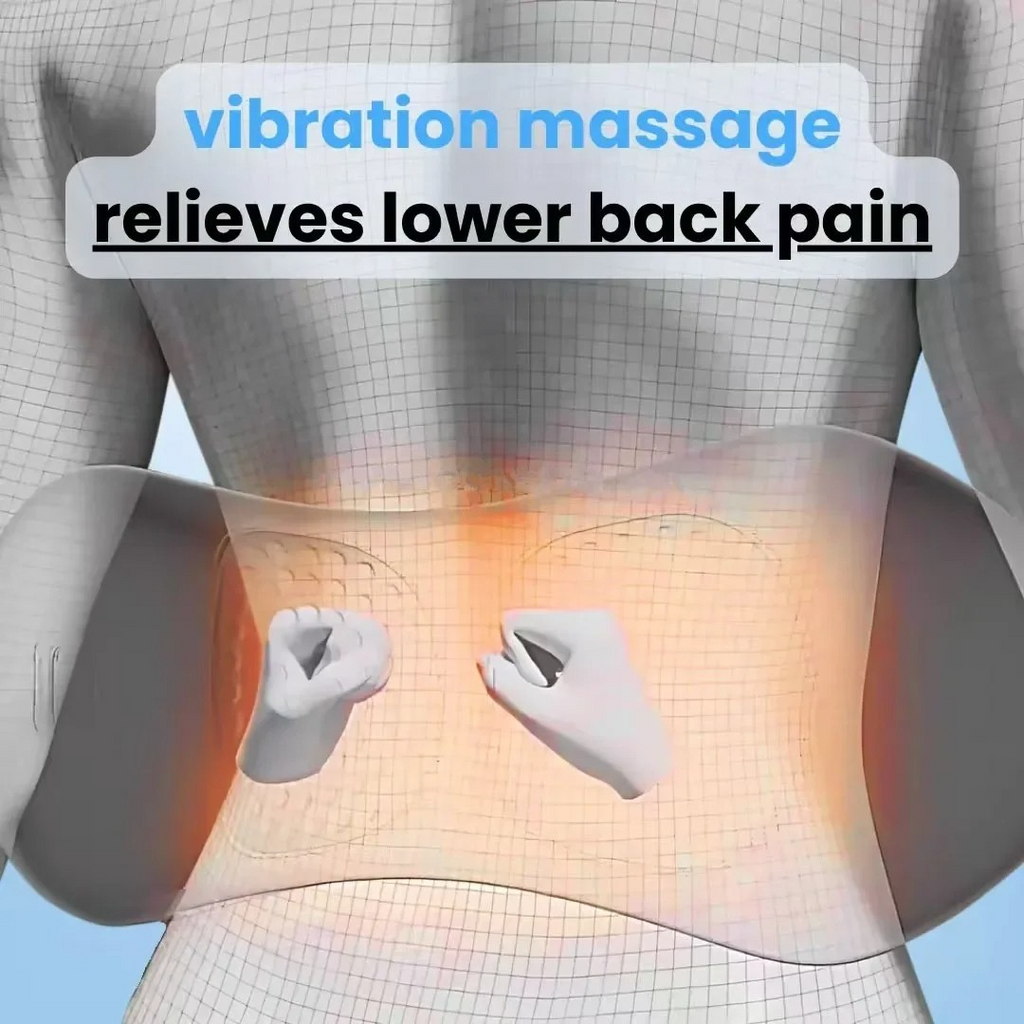 Masajeador de espalda con calor LuminaBack 3 en 1 — Vibración, descompresión - Desfino