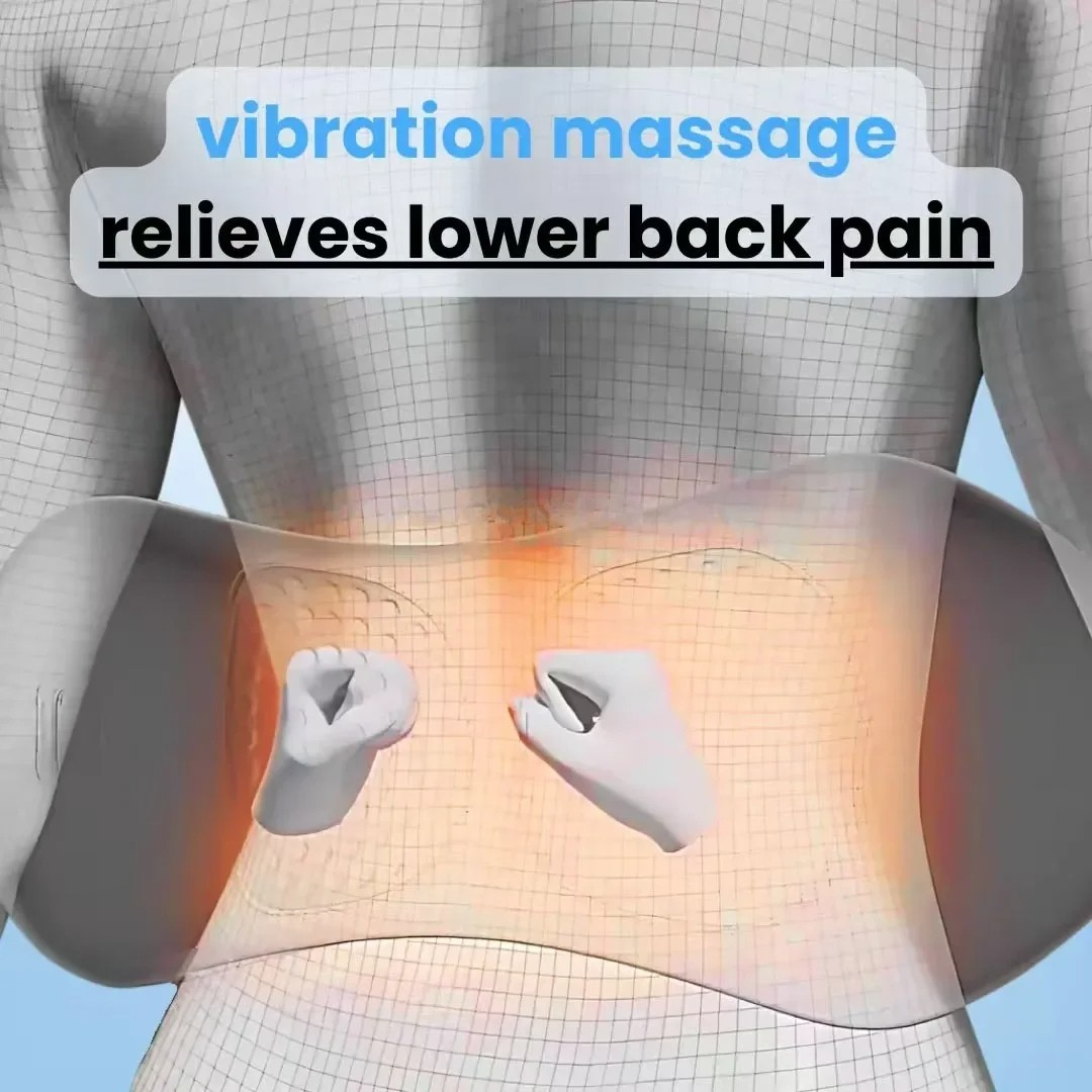 Masajeador de espalda con calor LuminaBack 3 en 1 — Vibración, descompresión - Desfino