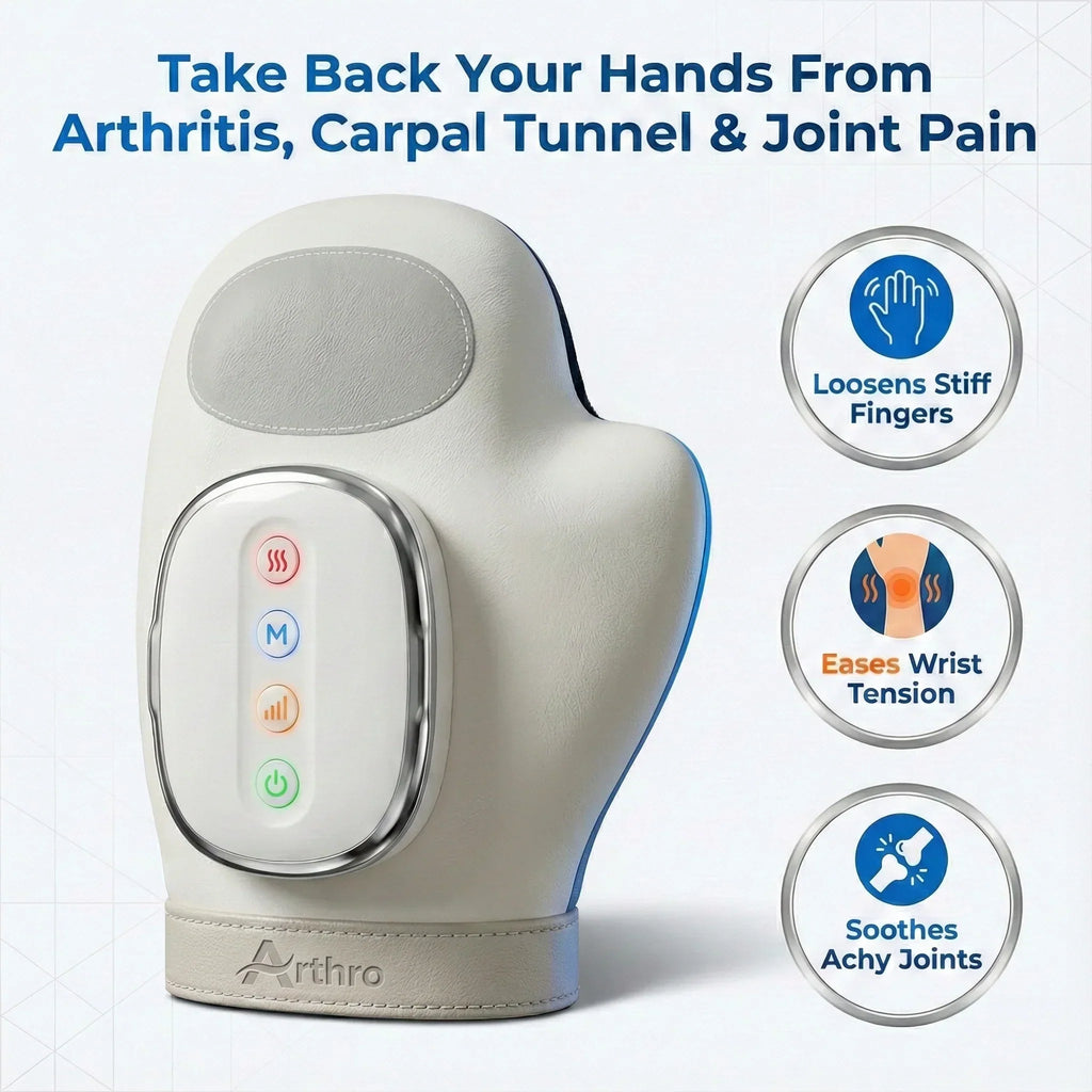 ArthroFlex Pro 3-in-1 beheiztes Handmassagegerät – Gezielte Handgelenkwärme, dreizehnpunktige Luftkompression