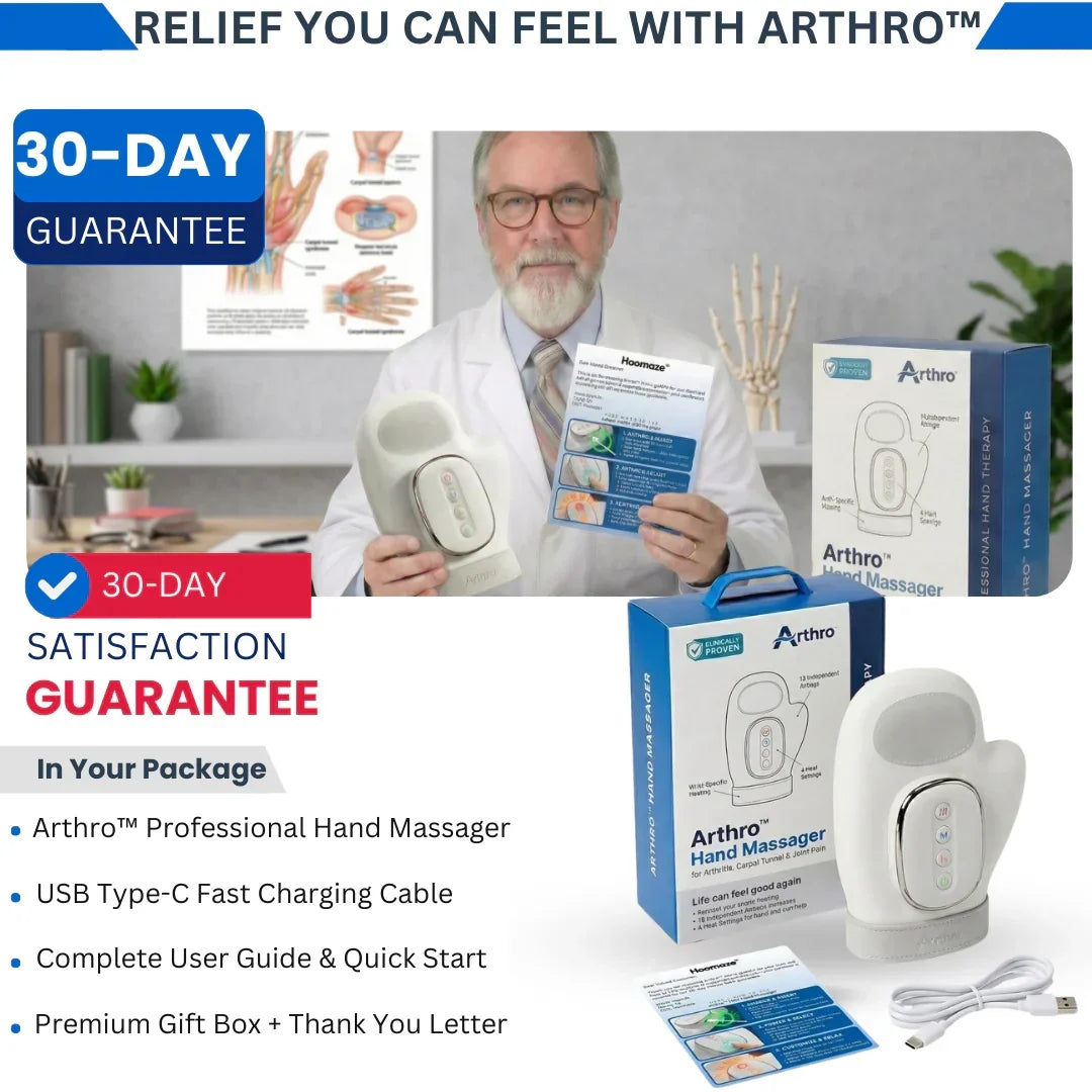 Masajeador de manos con calor 3 en 1 ArthroFlex Pro — compresión de aire - Desfino
