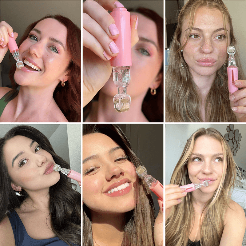 Kit Poutify com rolo de microagulhamento labial de 0.5 mm e sérum hidratante - Desfino
