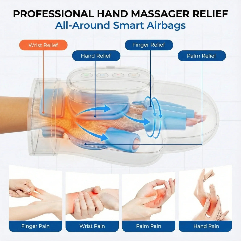 Masajeador de manos con calor 3 en 1 ArthroFlex Pro — compresión de aire - Desfino