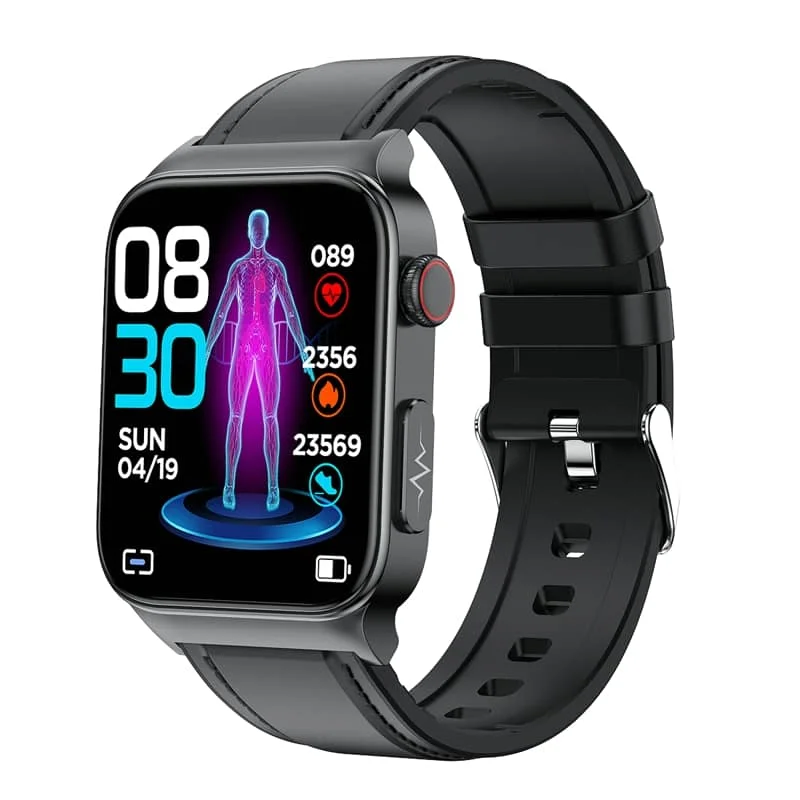 Ceas inteligent VitalTrack — Ecran HD de 1.83-inch, monitorizare ECG și a glicemiei - Desfino