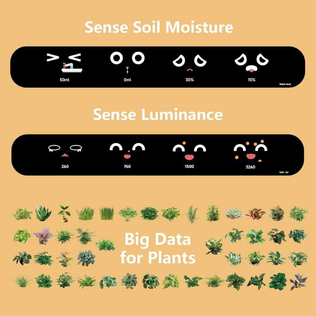 NexiLeaf Smart Planter — 70 Animations, Alexa Connected - Desfino