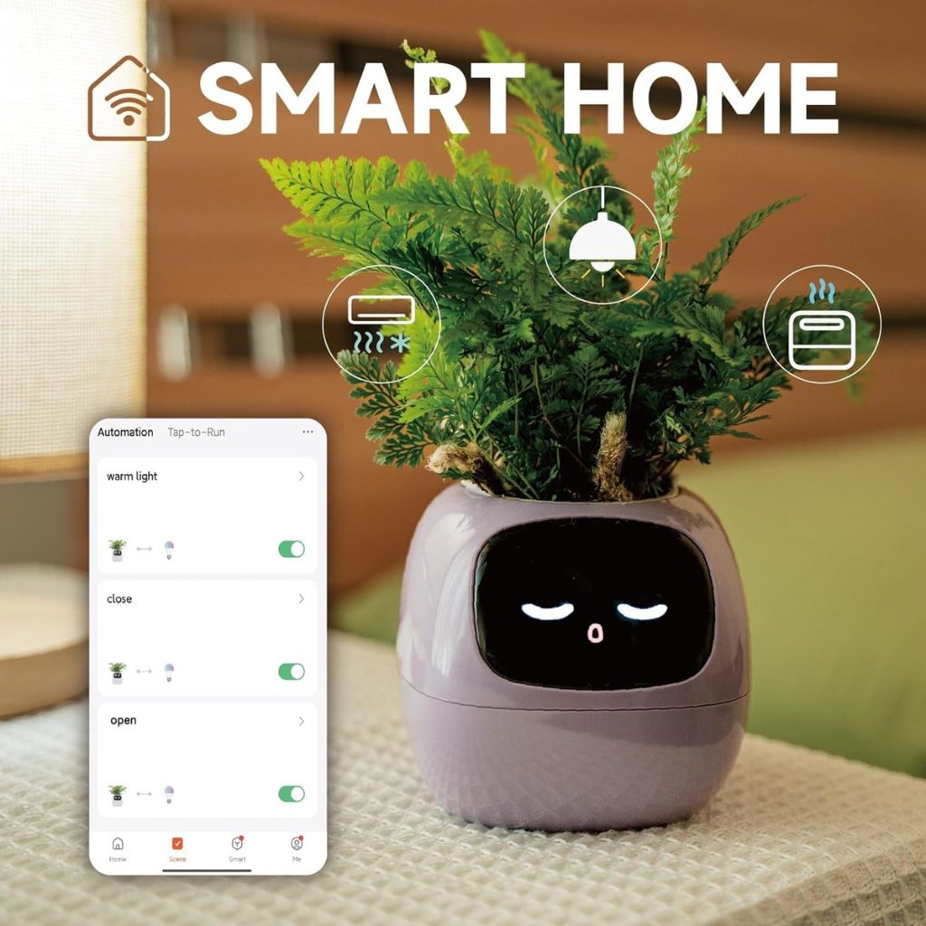 NexiLeaf Smart Planter — 70 Animations, Alexa Connected - Desfino