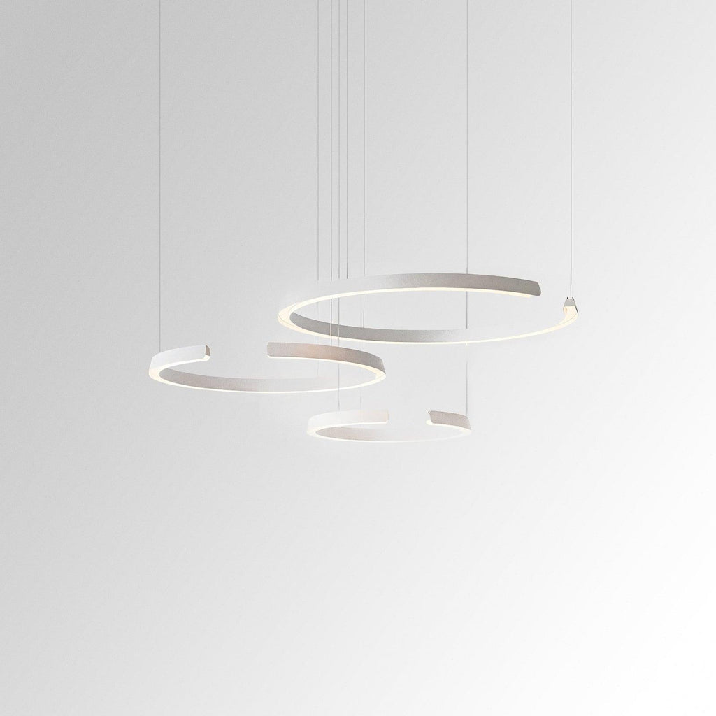 Marvella Interlocking Ring Chandelier — Geometric Light Fixture - Desfino