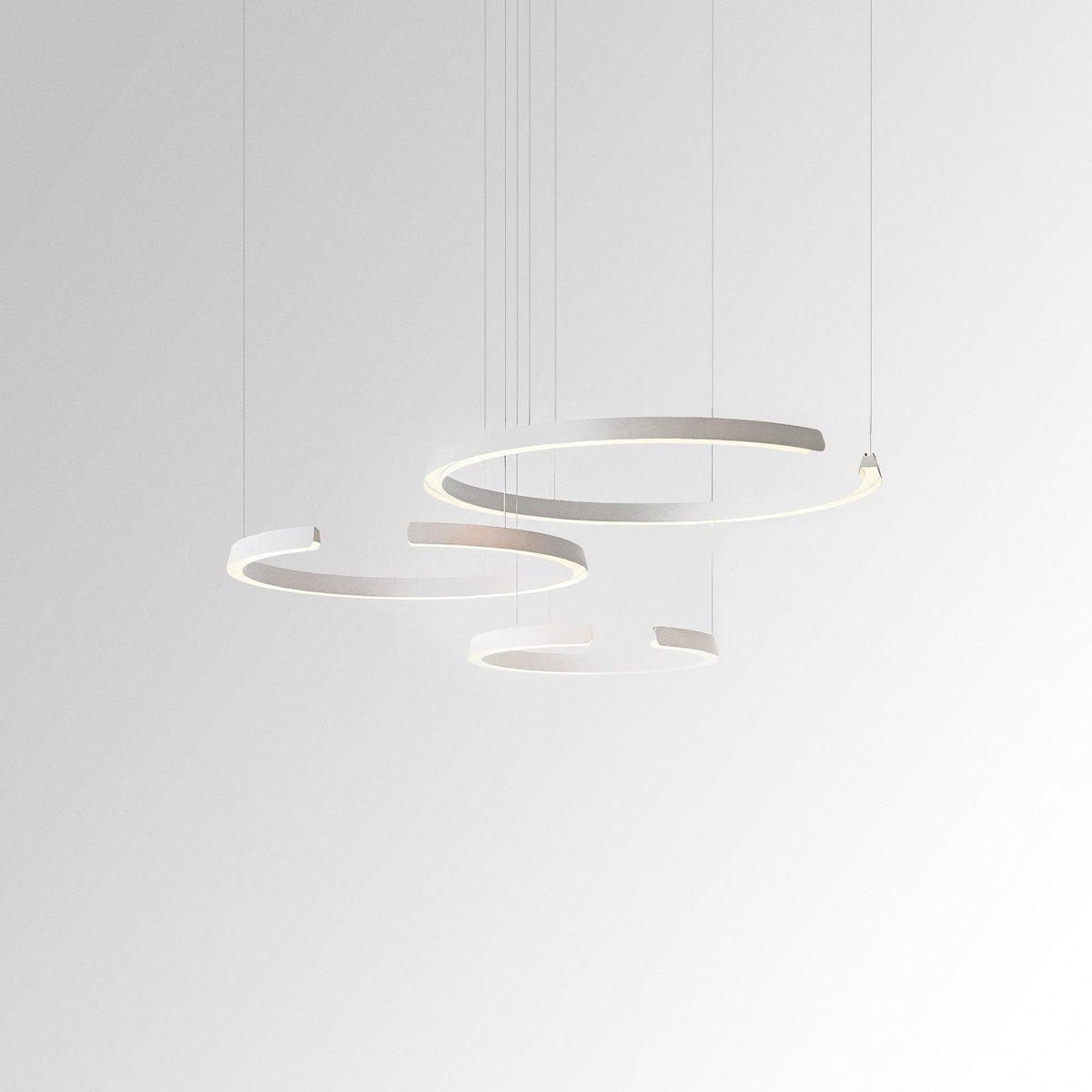 Marvella Interlocking Ring Chandelier — Geometric Light Fixture - Desfino