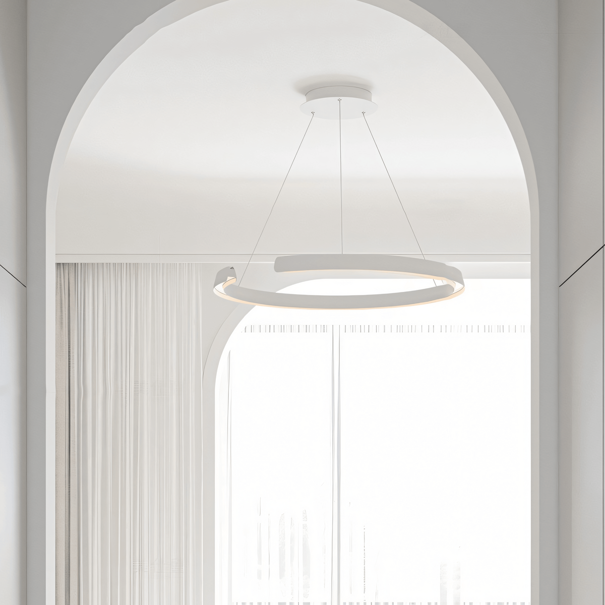 Marvella Interlocking Ring Chandelier — Geometric Light Fixture - Desfino